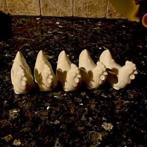 set of 5 Chicken napkin rings
